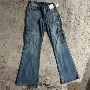 Women's Blue Cargo Jeans